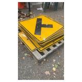 Pallet of Used Yellow Traffic Roadway Signs