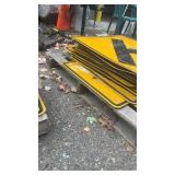 Pallet of Used Yellow Traffic Roadway Signs