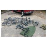 Set of 14 Canada Giant Goose Hunting Decoys with Removable Heads and Storage Bags