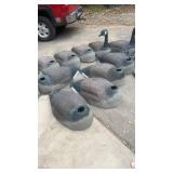 Set of 14 Canada Giant Goose Hunting Decoys with Removable Heads and Storage Bags
