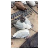 Set of Duck Decoys with Poles and Mesh Carry Bag