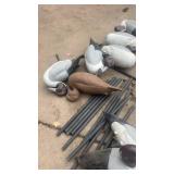 Set of Duck Decoys with Poles and Mesh Carry Bag