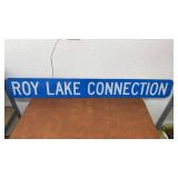Roy Lake Connection Vintage Metal Street Sign