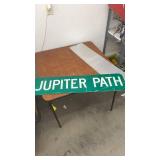 Jupiter Path Green Street Sign with Blank Metal Sign