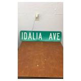 Vintage Idalia Ave Street Sign
