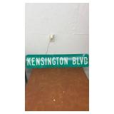 Vintage Kensington Blvd Street Sign