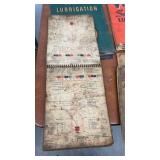 Collection of Vintage Automotive Lubrication Guides and Charts Texaco Veedol 1936-1941