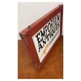 Vintage Emporium Antiques Entrance Sign with Red Frame