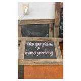 Collection of Rustic Wood Framed Chalkboard Signs