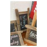 Collection of Rustic Wood Framed Chalkboard Signs