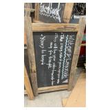 Collection of Rustic Wood Framed Chalkboard Signs