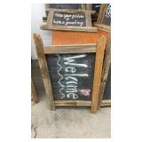 Collection of Rustic Wood Framed Chalkboard Signs