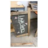 Collection of Rustic Wood Framed Chalkboard Signs