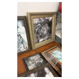 Collection of Framed Vintage Black and White Photographs