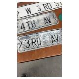 Collection of 5 Vintage Metal Street Signs