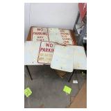 Set of 6 Metal No Parking Signs Assorted Types