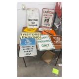 Collection of 8 Used Road and Parking Lot Signs