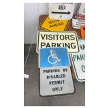Collection of 8 Used Road and Parking Lot Signs
