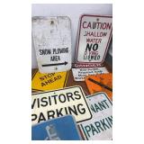 Collection of 8 Used Road and Parking Lot Signs