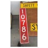 Collection of 6 Industrial and Decorative Signs Including Safety and Directional