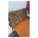 Rustic Wooden Sign The Deep End Carved Decor