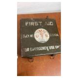 Collection of 4 Vintage Metal First Aid Kit Boxes Assorted Brands