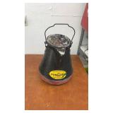 Vintage Pennzoil Metal Oil Pouring Can with Lid and Handle