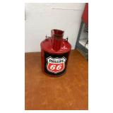 Vintage Phillips 66 Metal Gas/Oil Can with Spout
