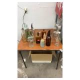 Collection of Vintage Glass Bottles and Jars