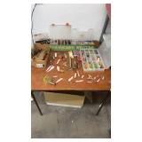 Large Assortment of Vintage and Modern Fishing Lures with Tackle Boxes