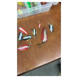 Large Assortment of Vintage and Modern Fishing Lures with Tackle Boxes