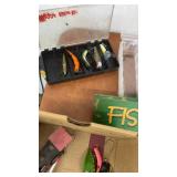 Large Assortment of Vintage and Modern Fishing Lures with Tackle Boxes