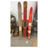 Group of 3 Vintage Water Skis Various Styles and Materials