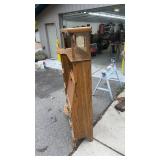 Vintage Oak Secretary Desk with Shelves, Drawers, and Mirror