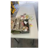 Fishing Tackle Box with Assorted Lures, Floats, and Accessories
