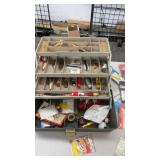 Fishing Tackle Box with Assorted Lures, Floats, and Accessories