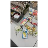 Fishing Tackle Box with Assorted Lures, Floats, and Accessories