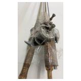Lot of 4 Vintage Fishing Rods with Reels and Cork Handles
