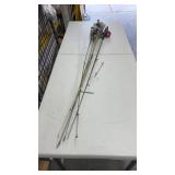 Lot of 5 Vintage Fishing Rods with Reels Assorted Materials