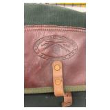 Boyt Harness Company Green Canvas and Leather Shoulder Bag