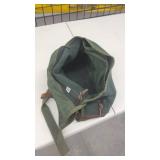 Boyt Harness Company Green Canvas and Leather Shoulder Bag