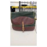 Boyt Harness Company Green Canvas and Leather Shoulder Bag