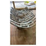 Vintage Cast Iron Tractor Seat with Rustic Patina