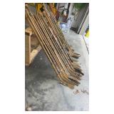 Group of 17 Vintage Wooden and Composite Hockey Sticks