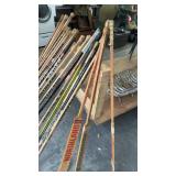 Group of 17 Vintage Wooden and Composite Hockey Sticks