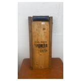 Vintage Pioneer Model 77 Wooden Creeper with Metal Casters