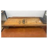 Vintage Pioneer Model 77 Wooden Creeper with Metal Casters