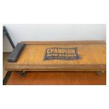 Vintage Champion Auto Stores Wooden Creeper with Wheels