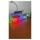 DeKuyper Pucker Neon Bar Sign with Multicolor Lights