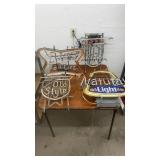 Antique Heavy Cast Iron Safe with Painted Detailing